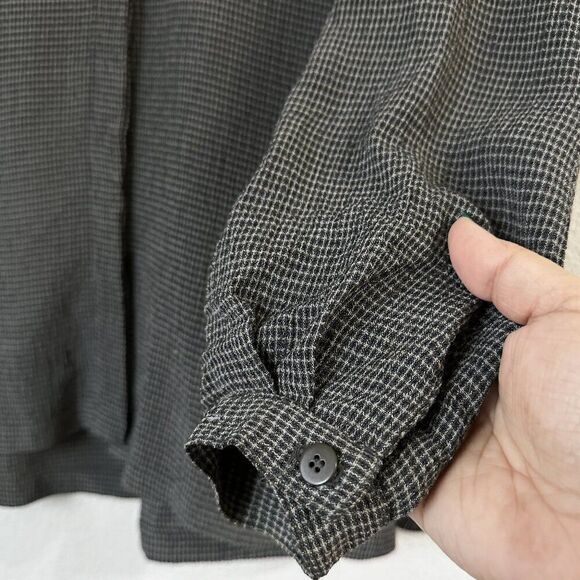 Eileen Fisher Button Up Tunic Wool Blend Long Sleeve Oversized Relaxed Small - Picture 3 of 5